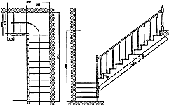 Деревянная лестница. Вариант №2
