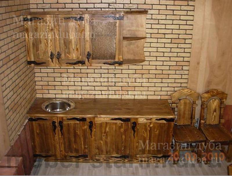 кухня деревянная из сосны